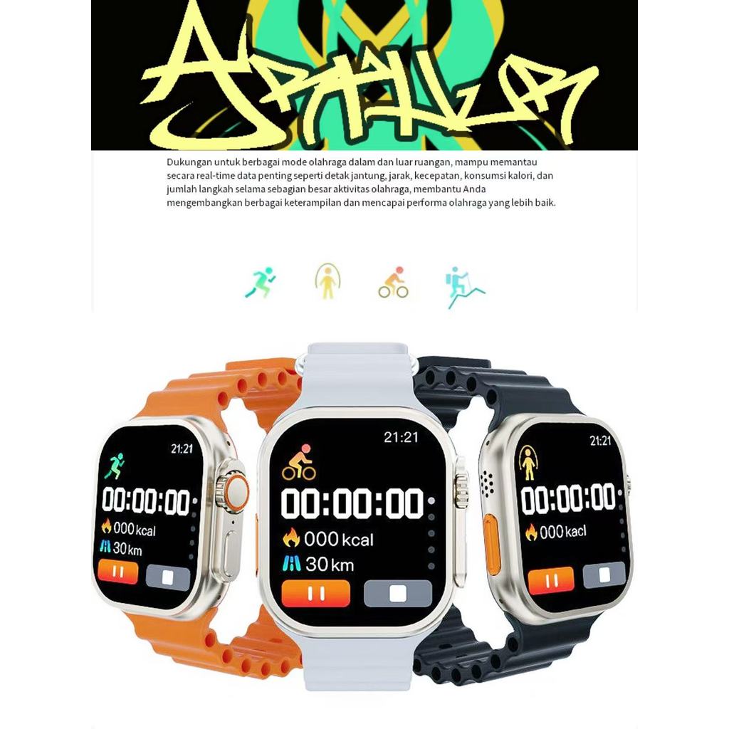 ARTHUR Smartwatch Jam Tangan Yg Bisa Telpon Generasi kedua yang baru Tahan Air T55 Pro Max Wanita Pr