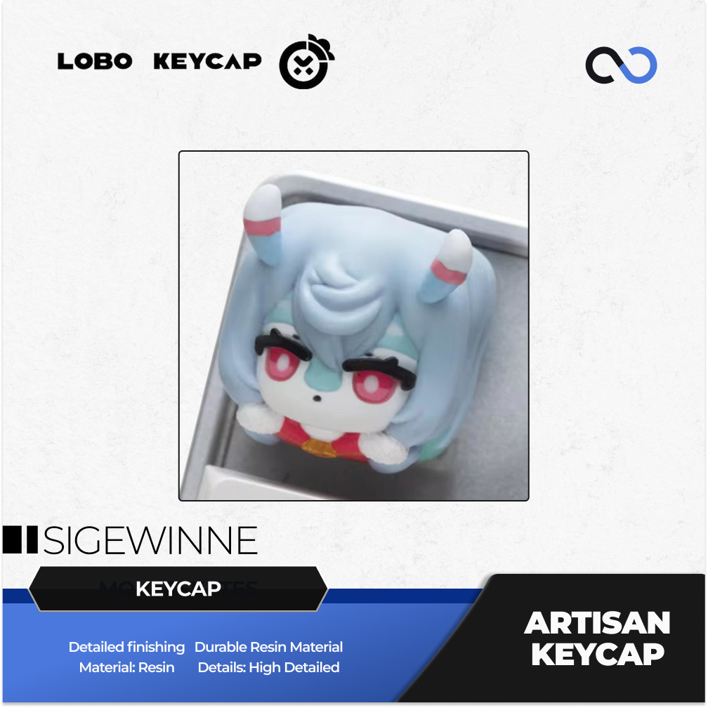 Lobo Sigewinne Genshin Impact Theme Artisan Keycaps Resin Keycap