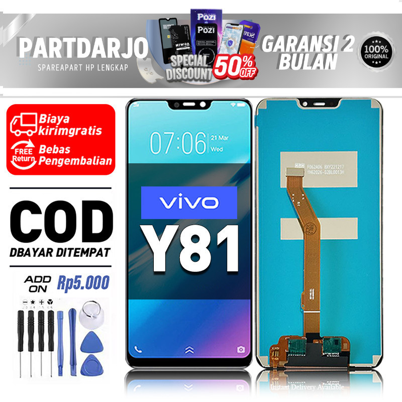 LCD VIVO Y81 Fullset hp layar Touchscreen untuk Glass Touch Screen Digitizer COD original free lem-a
