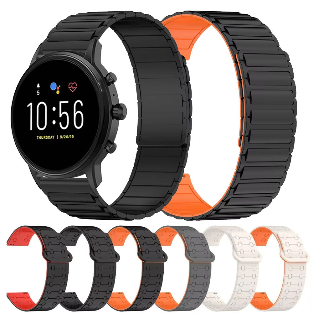 22mm Magnetic Silicone Band For Fossil gen 6 5 5e 44mm/Gen 5 LTE 45mm Sport Strap For Fossil Gen 5 J