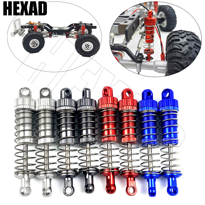 4Pcs  Metal Hydraulic Shock Absorber Oil Damper for WPL C14 C24 C34 C44 MN Model D90 D91 99 99S Hs 1