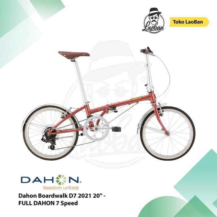 Dahon Boardwalk D7 2021 20" - FULL DAHON 7 Speed - Kuning