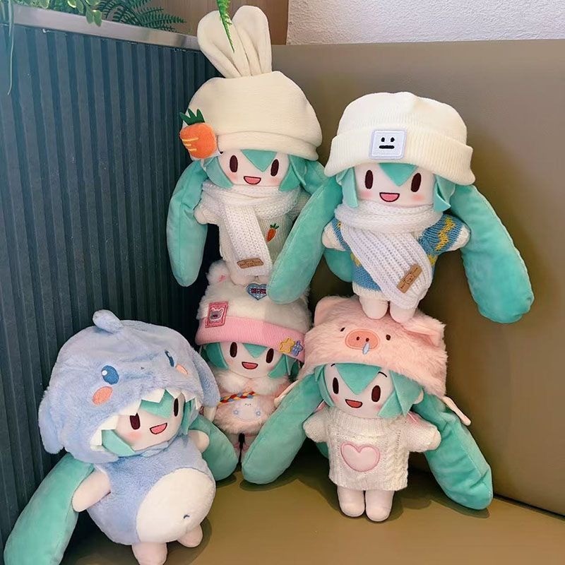 Kawaii Hatsune Miku Snow Princess Anime Cartoon Plush Doll Dress-Up Hatsune Miku Fufu Cute Doll Chri