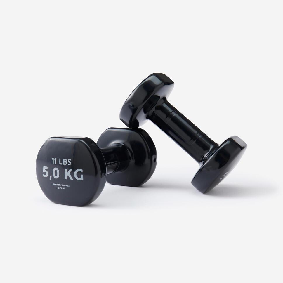 Decathlon NYAMBA Dumbell Kebugaran Sepasang 5 kg Hitam - 8336580