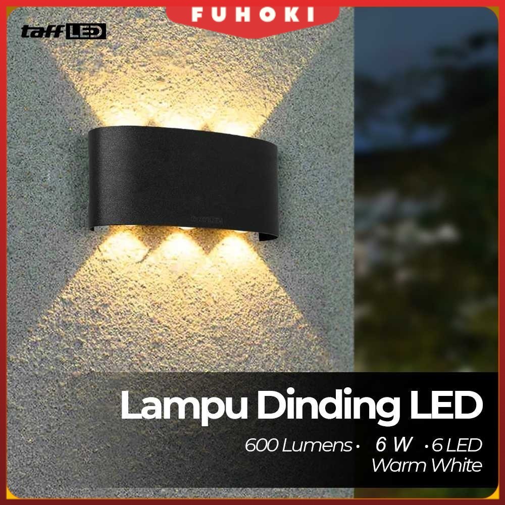 TAFFLED Lampu Dinding LED Indoor Plastic Body 6 LED Warm White 6W - 6T