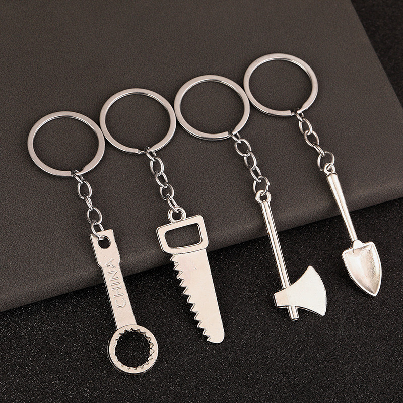 Mini Tool Sharp Keyain Father's Day Dad Gift Pliers Wren Hammer Saw Axe Wren Scissors Keyain Small C