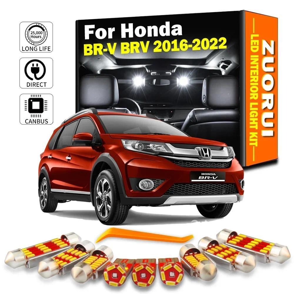ZUORUI 6Pcs Kit Lampu LED Interior Map Dome Untuk Honda BR-V BRV 2016 2017 2018 2019 2020 2021 2022 