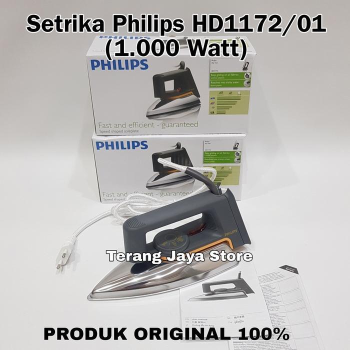 PHILIPS Dry Iron HD1172 Setrika Philips HD1172 Strika Philips HD1172
