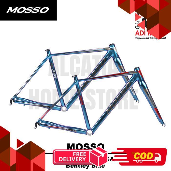 Mosso 736TCA Frame Set Sepeda Road Bike [700C] Frame Sepeda Balap - Bentley Blue, 430