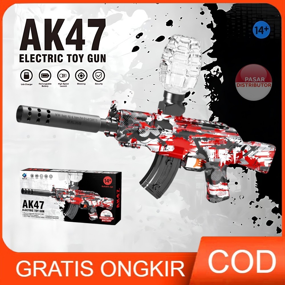BHS BTC-3040 AK47 ELECTRIC TOY GN Mainan Water Outdoor Bubble Tembakan Seru Anak