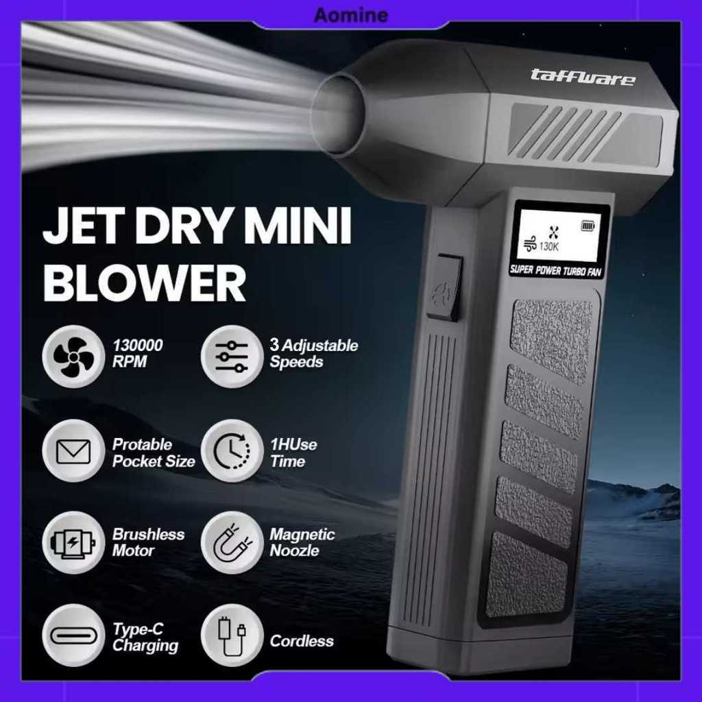 Mini Turbo Violent Air Blower Cordless Jet Portable 130000RPM - Taffware P30
