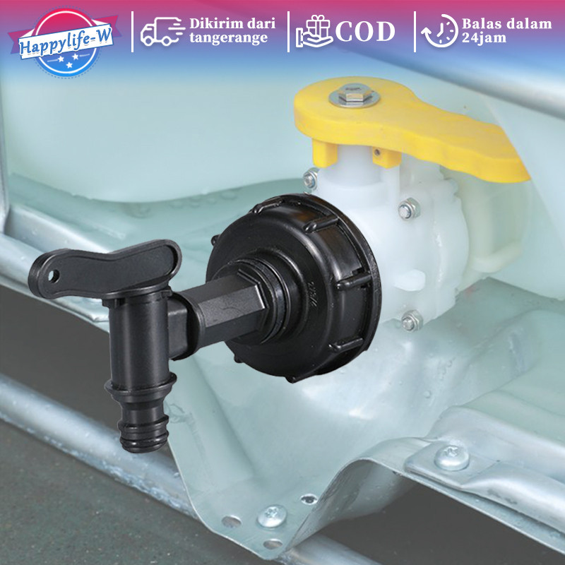 S60x6 IBC Tank Adaptor Konektor Tangki IBC Kran Air Adaptor Tangki IBC Adapter Konektor Air IBC Tank