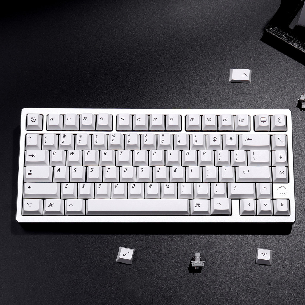 148 Keys Minimalist White Keycaps PBT erry Profile Dye Sublimation Keycaps For Apple MAC Meanical Ga