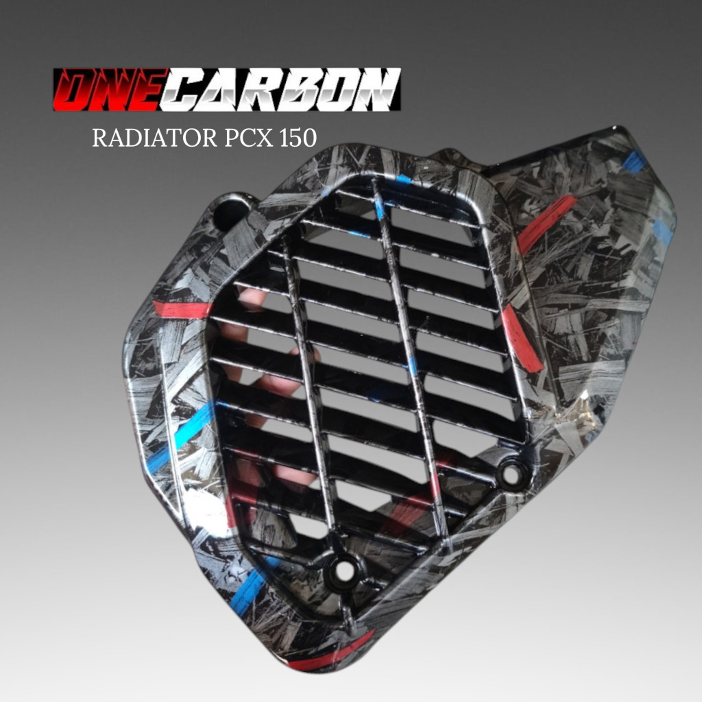 Forged merah biru Cover Radiiator PCX150 ONECARBON VARIASI27