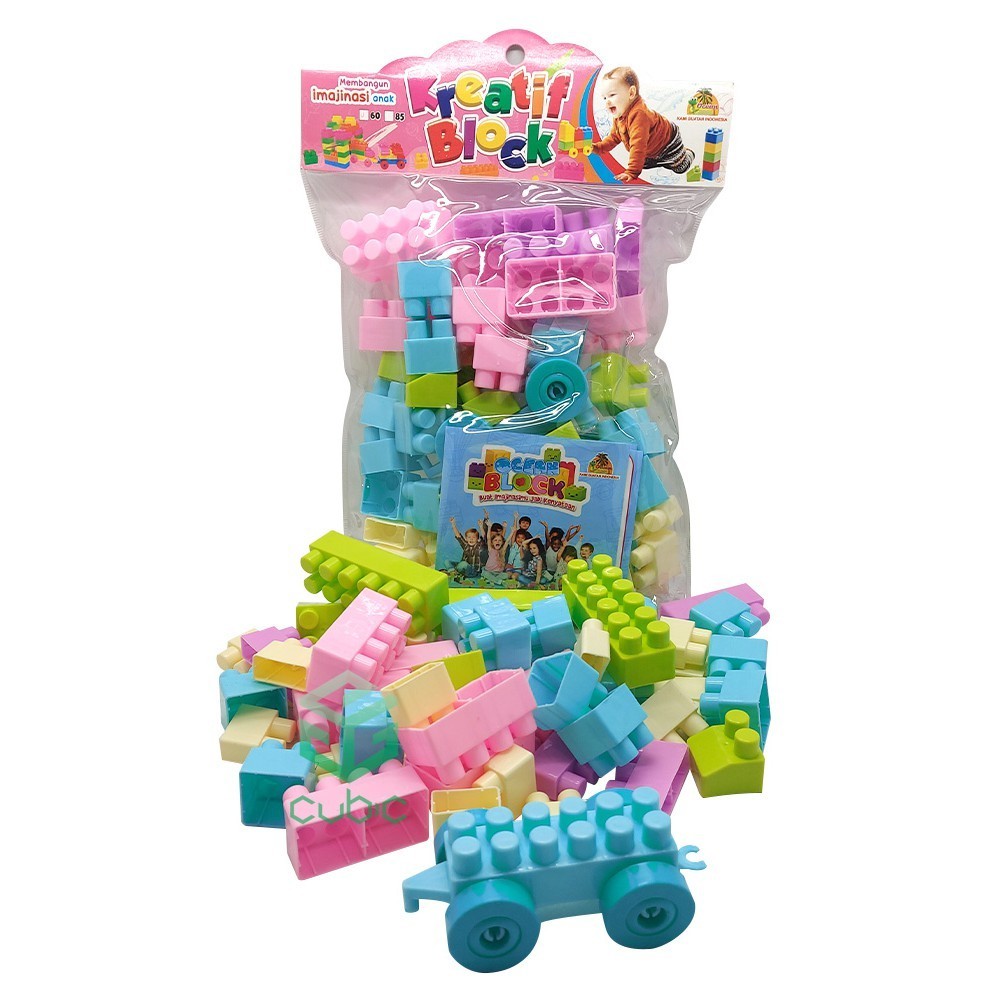 Ready MS - Mainan Anak Block Besar ISI 60 PCS OCT 9230 - Mainan Edukatif Puzzle Balok Susun [SF][A03
