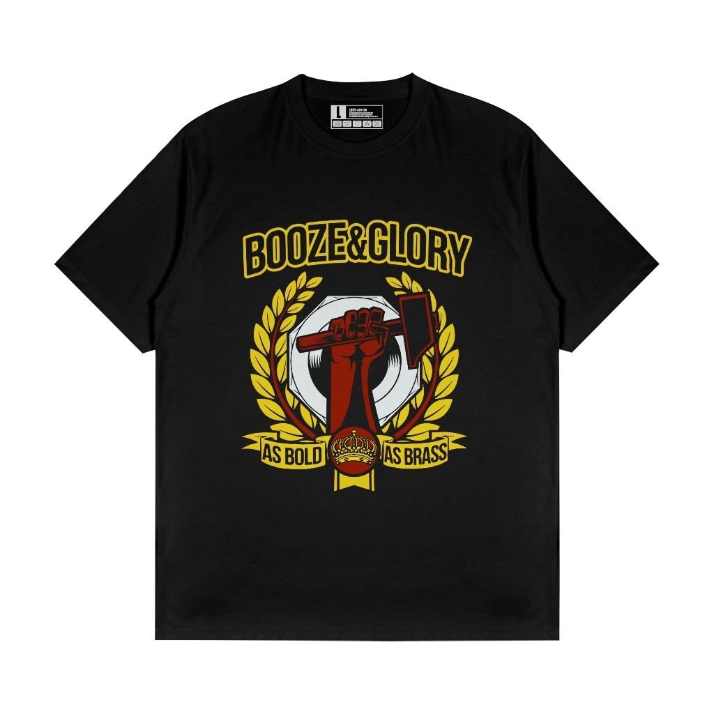 booze and glory tshirt as bold as brass / kaos band punk / kaos punkrock