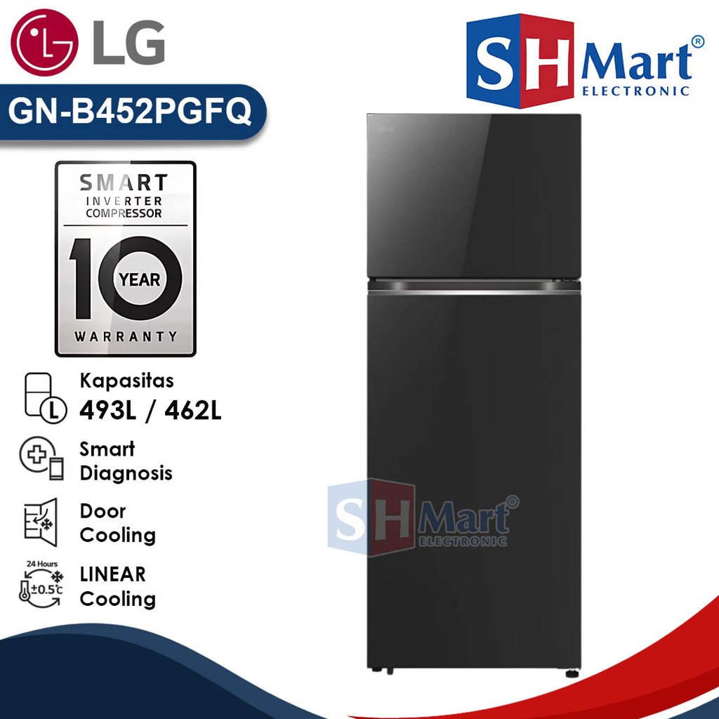 KULKAS LG  2 PINTU GN-B452PGFQ SMART INVERTER DOOR COOLING MEDAN