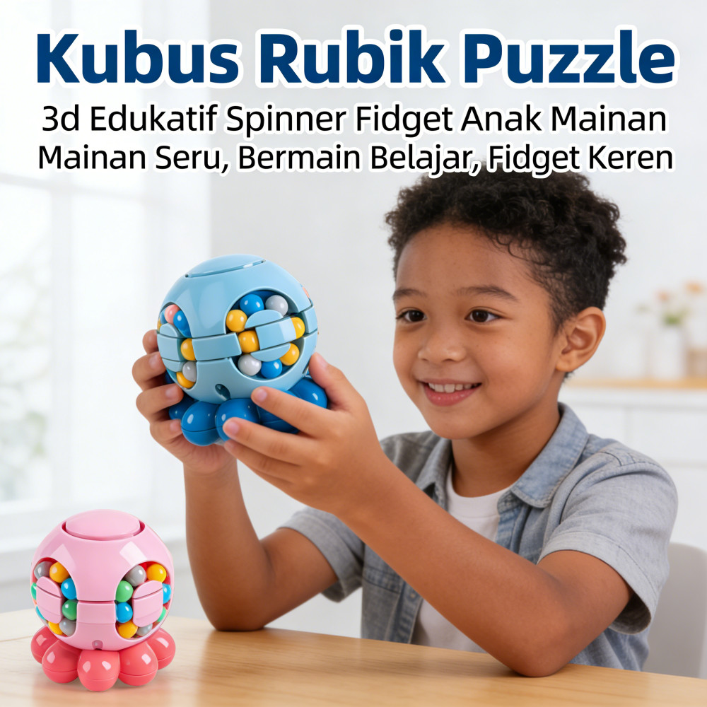 Mainan Edukatif/Puzzle Anak/Puzzle 3d/Spinner Rubik Cube/Cube Bead Spinner/Spinner Rubik Cube/Mainan