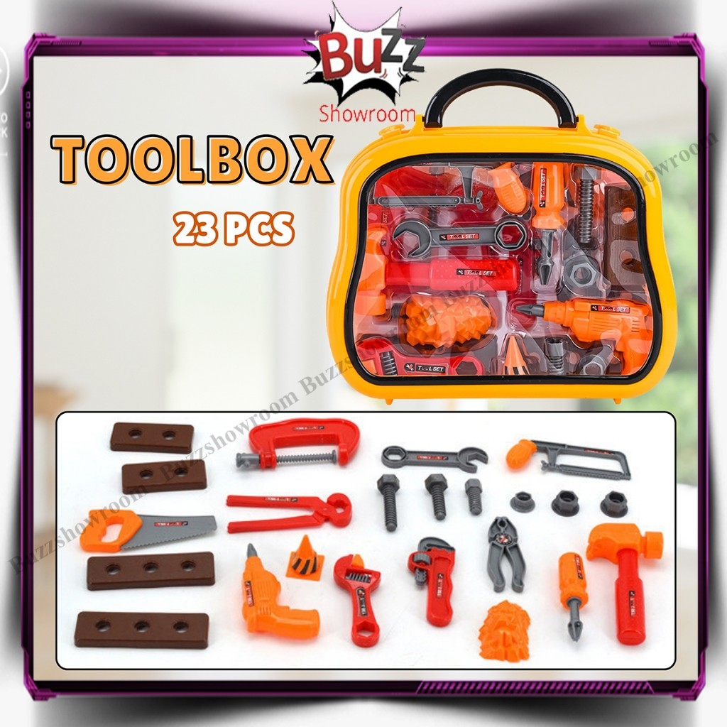 Tool Box Anak Mainan Tools set alat perkakas obeng Engineering ToolBox