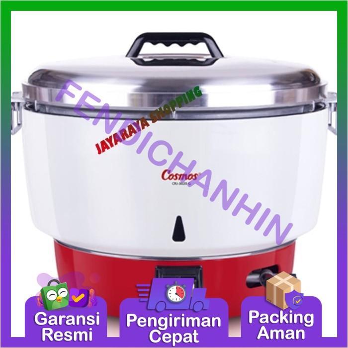 COSMOS - CRJ-3020 G - Rice Cooker Gas / LPG 20 Liter Brand : Cosmos Aluminum Putih