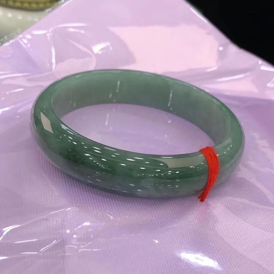 Gelang giok gelang jadeite jadeite hijau minyak jadeite es jadeite tambang kuno Burma gelang wanita 
