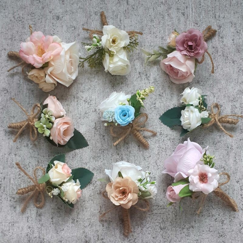 [Hello.Missflorist] Premium Bunga Corsage Korsase Korsage Boutonniere Bunga Jas Pengantin Wedding Gr