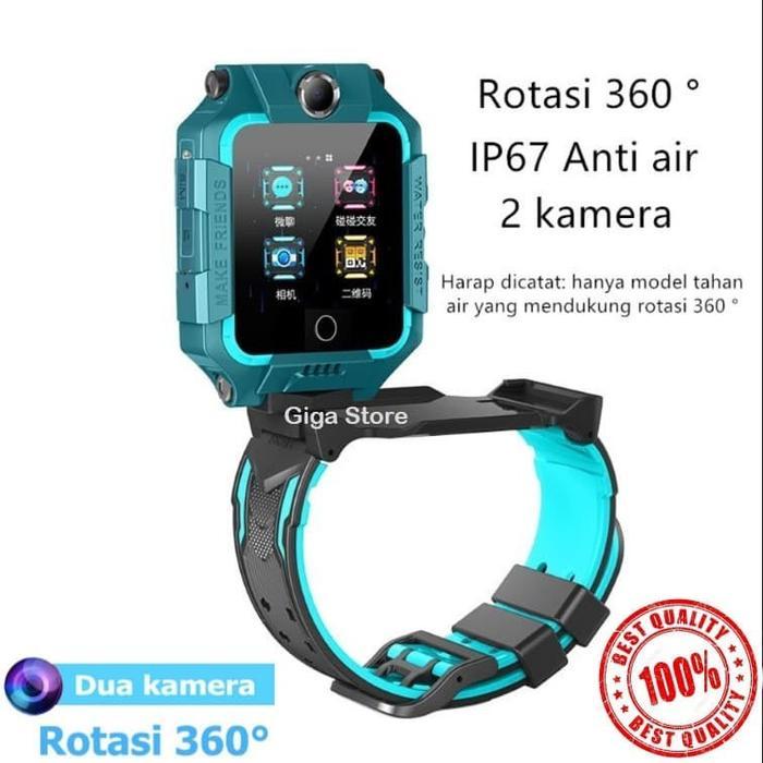 Jam Imo Aimo Emo Z6 Tahan Air Dua Kamera Rotasi 360 Smartwatch Anak Z6 - Hijau