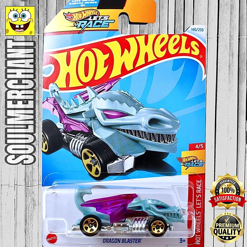 Hot Wheels Dragon Blaster Hijau Mobil Naga Original