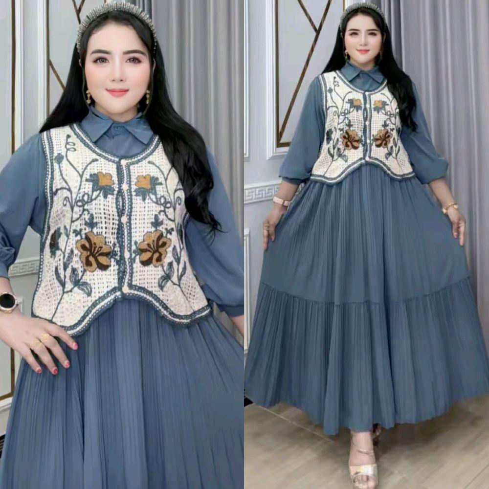 Wanita Midi & Gamis Rompi Rajut Bervariasi Katun Silk Rompi Rajut Lepas Lengan Panjang Pergelangan K
