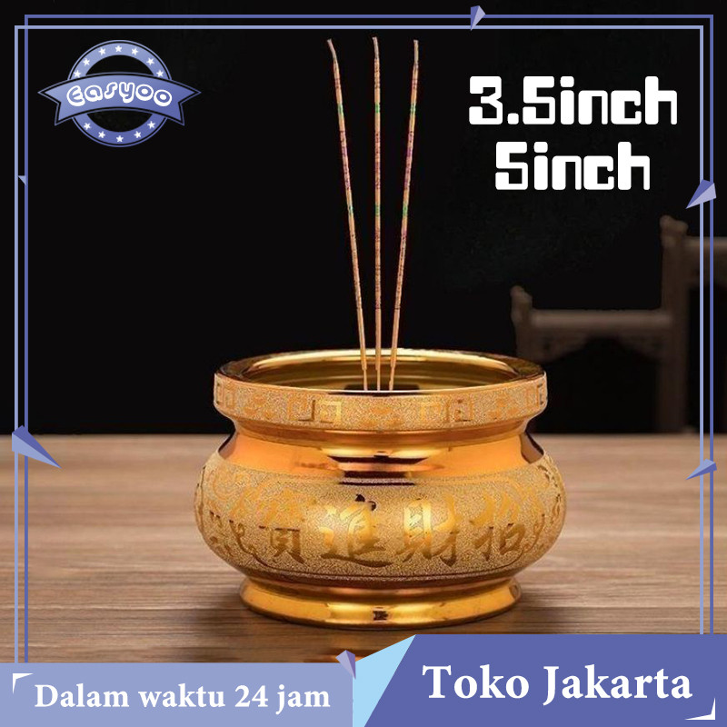 5inch Keramik Hiolo Tempat Hio Tempat Bakar Dupa Keramik Incense Burner Tempat Dupa Hio Cina Hiolo