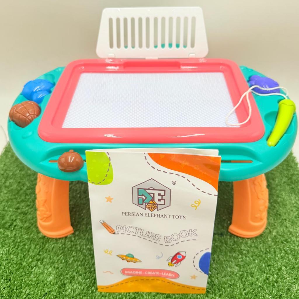 GENIUS KIDS - BESAR Magnetic Drawing Board Mainan Edukasi Anak Papan tulis Meja