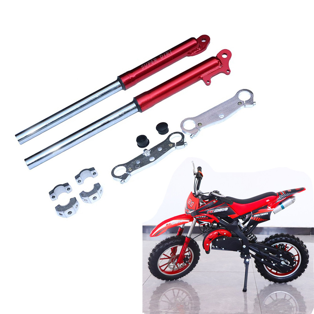 Garpu depan sepeda motor 510mm, peredam kejut 25mm untuk sepeda motor mini 47cc 49cc 2 tak, sepeda a