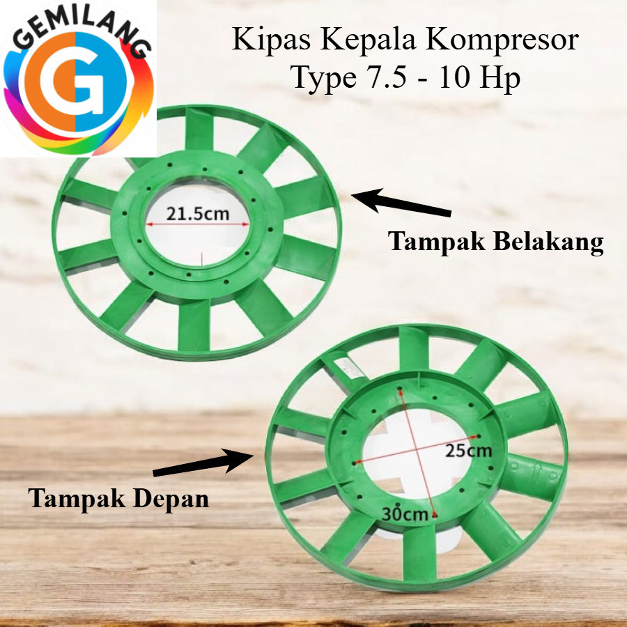 Fly Wheel Plastik Kompresor 7.5 – 10 HP | Kipas Pendingin Mesin Kompresor Bare