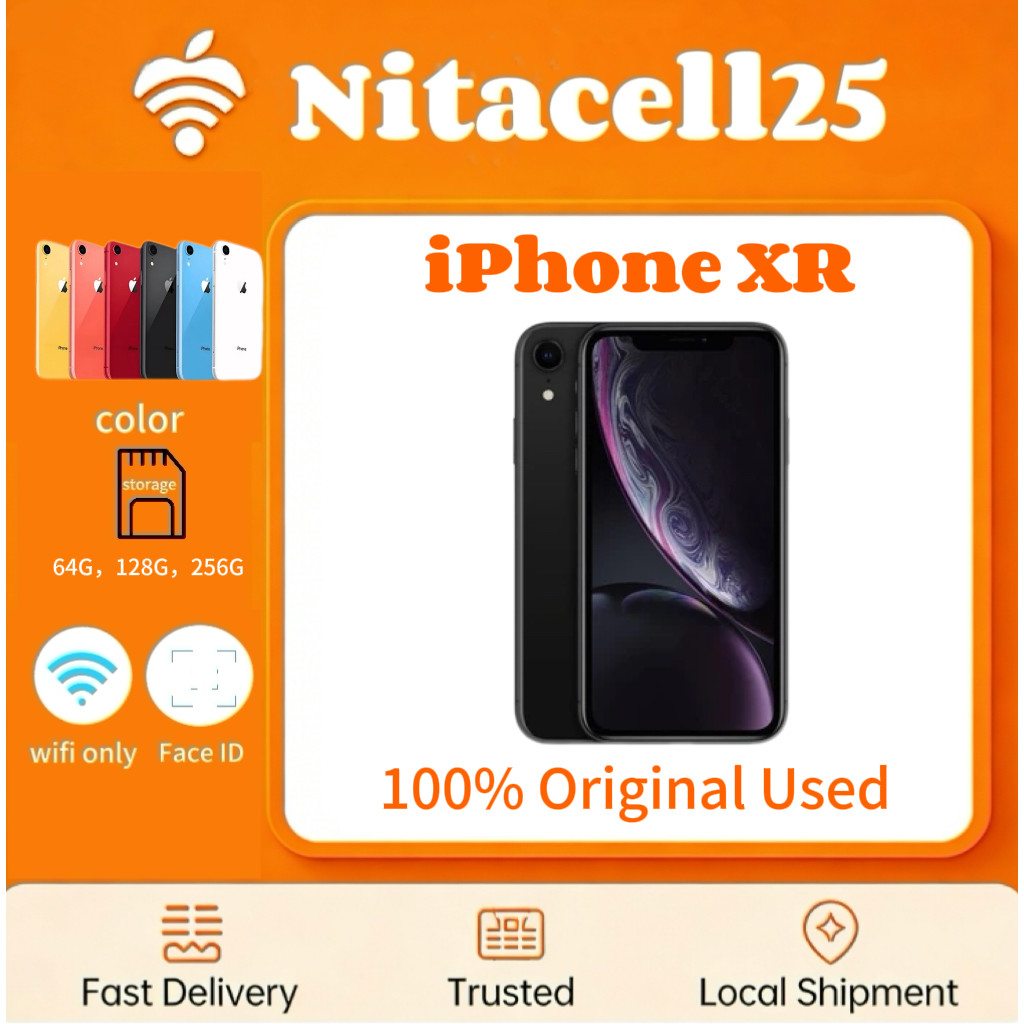 IPHONE XR WIFI ONLY 64GB/128GB/256GB Bekas Second Original Mulus Fullset Game/Live/Merekam Video