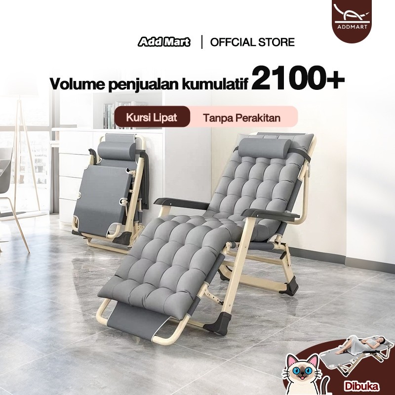 Kursi Malas Kursi Lipat Kursi Santai Ranjang Malas Dengan Bantal Tempat Tidur Ranjang Lipat Kasur