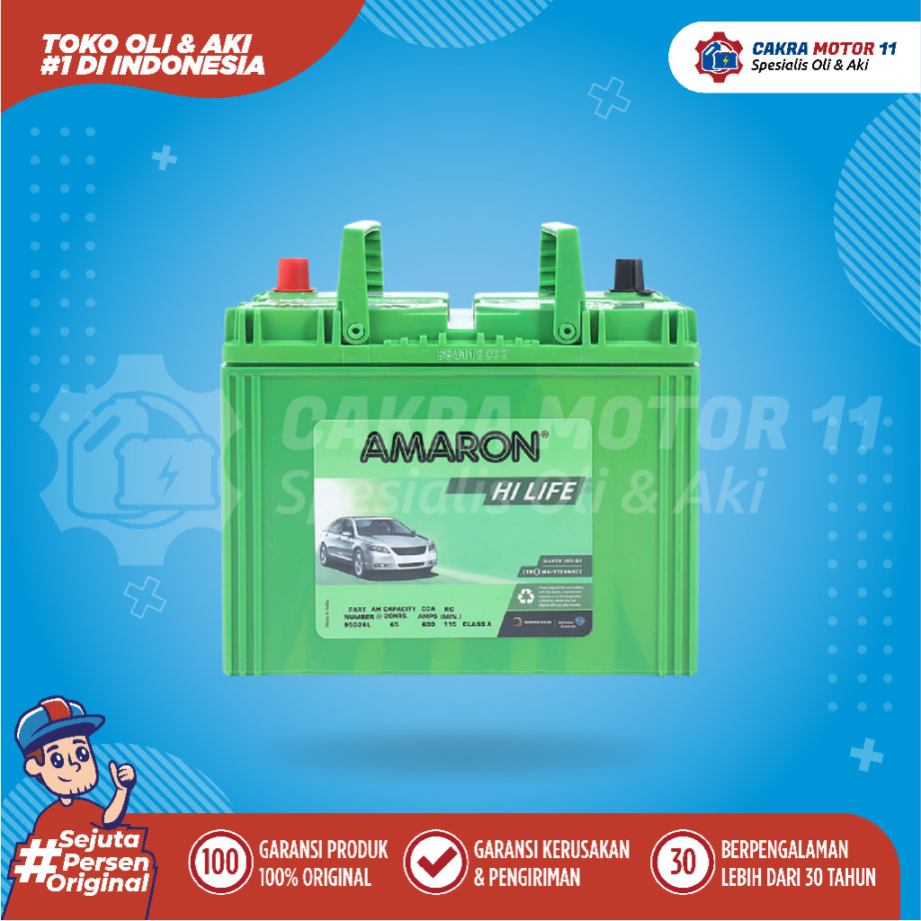 Amaron Hilife Ns 70l / 80d26l / 95d26l 65ah