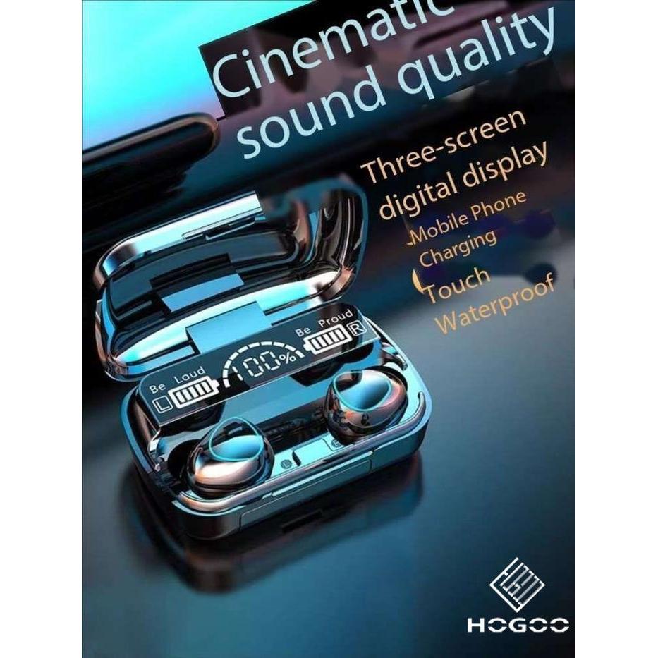 TWS F9 Earphone Wireless Bluetooth With PowerBank Case