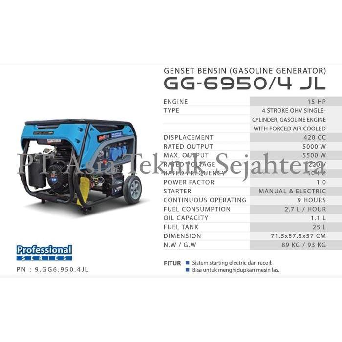 genset 5000 watt new Multipro Heavy Duty cocok untuk las