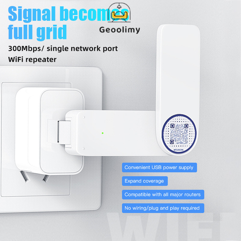 Kartu Jaringan Nirkabel Dual Band Penerima Wifi Kecepatan Tinggi Antarmuka USB Repeater Geoolimy