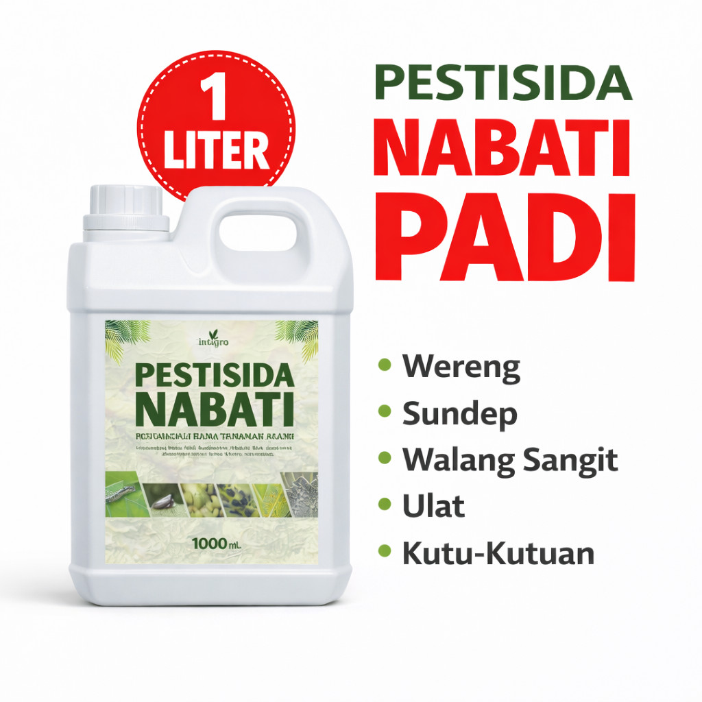 Pestisida Nabati Formula Organik Pembasmi Hama Tanaman Padi 1L Plus ZPT Pelebat Buah | Pestisida Nab