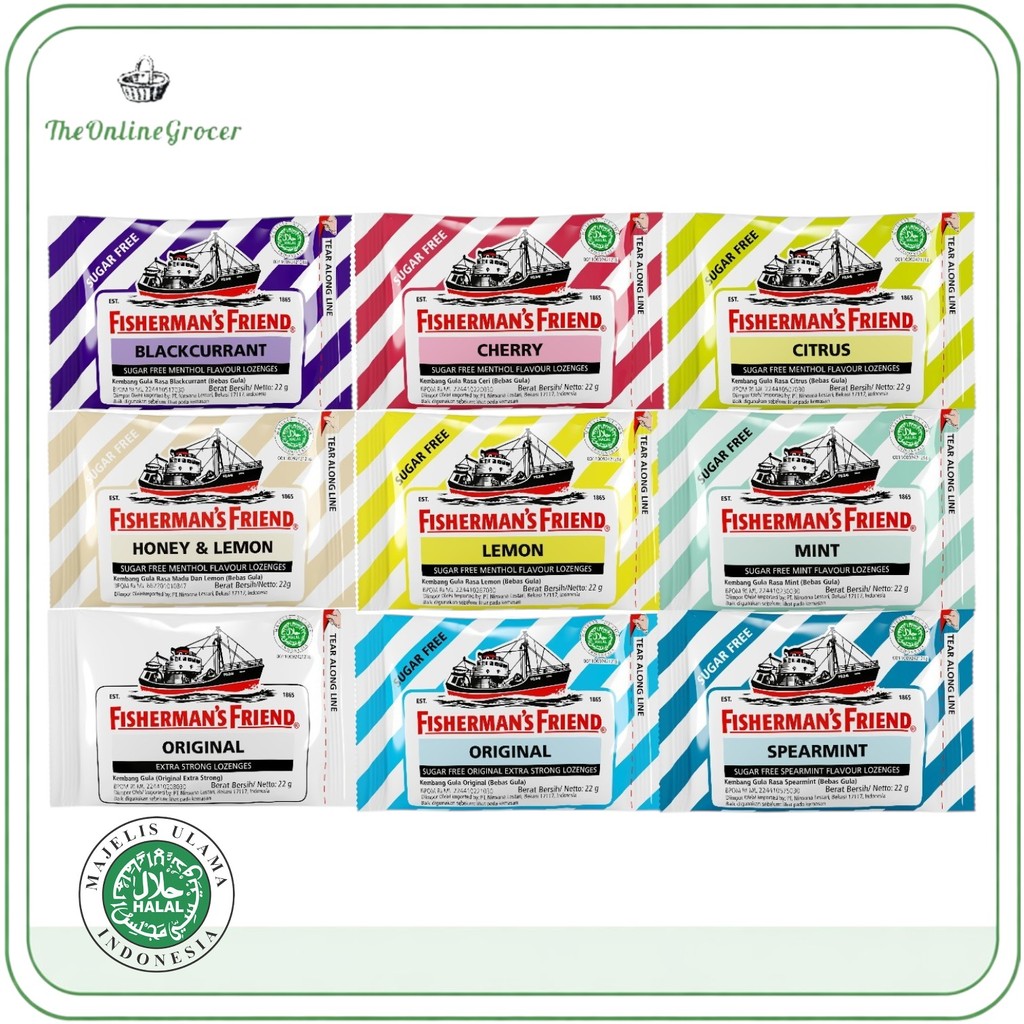 Fisherman's Friend Sugar Free All Varian | Permen Fisherman's Pelega Tenggorokan | Permen Pereda Bat