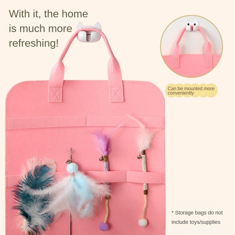 Pet Storage Bag Cat Toy Storage for Cat Stick Toys Catnip Toy Dog Comb Cat Interactive Toy Pet Toys 