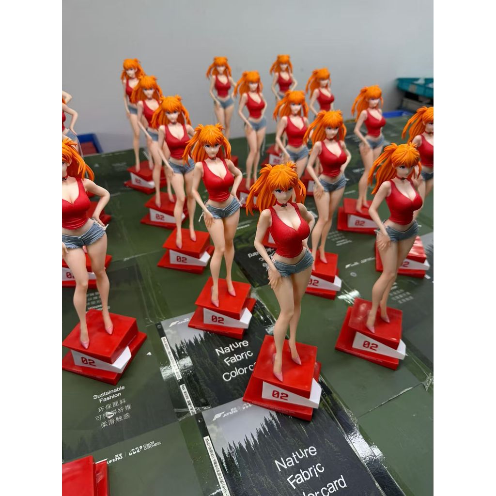 Asuka Langley Garage Kit Anime Figure Summer Etion Campus Queen Two-mensional Beautiful Girl Desktop