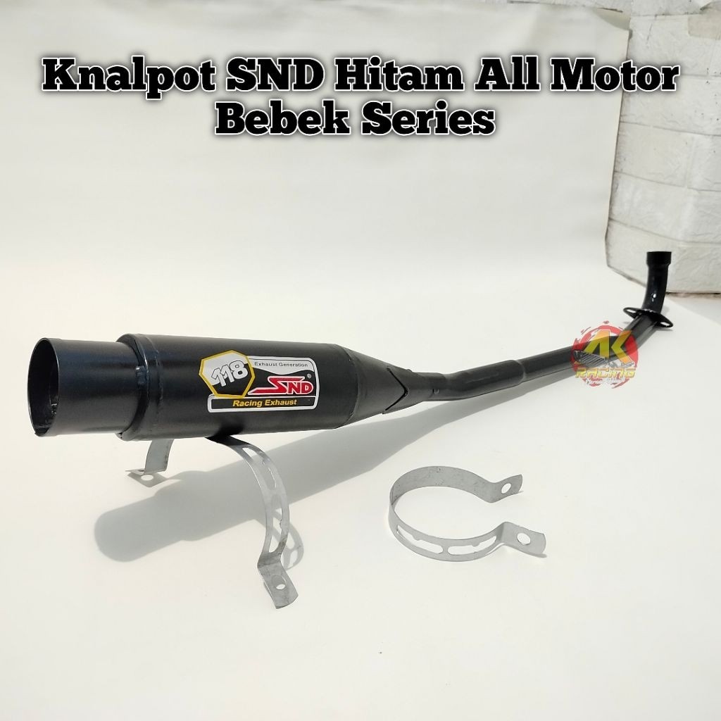 Knalpot Racing SND Hitam, Knalpot Untuk motor Supra x Supra x125 grand Revo absolute Revo fit karism