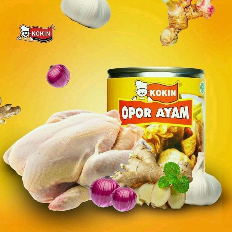 newKOKIN Opor Ayam Makanan Kaleng Instan Siap Saji Halal Lauk Tahan Lama 325 gr