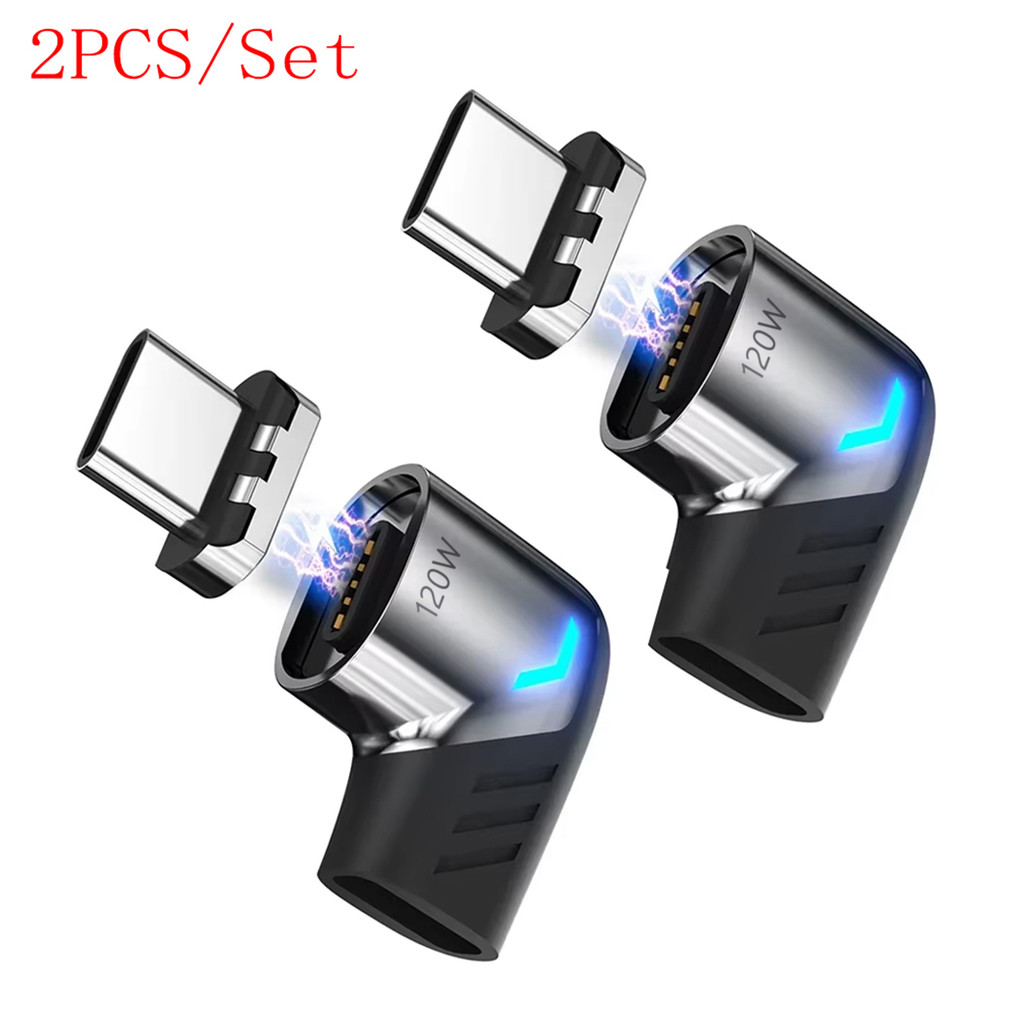 USB C To Type C Magnetic Adapter PD 120W USB Type C Magnetic Converter Magnetic Cable Right Angle US