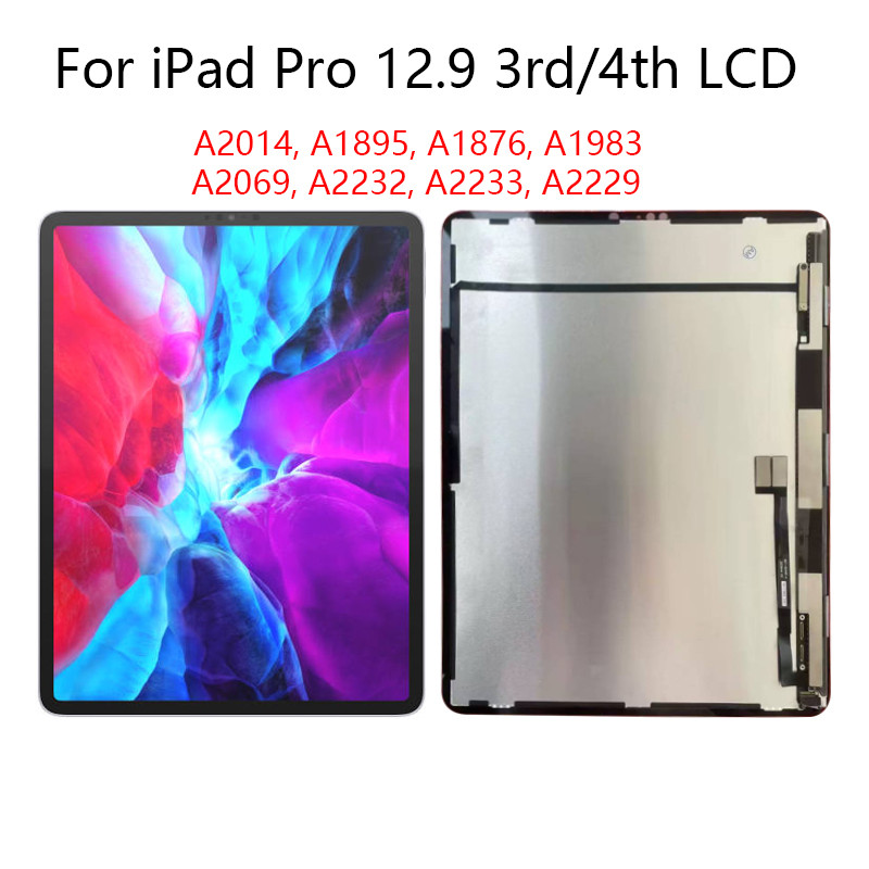 For iPad Pro 12.9" 3rd 4th Gen LCD splay Tou Screen gitizer Assembly A1876 A2014 A1895 A1983 A2229 A