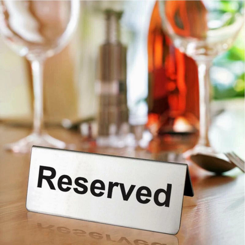 Reserved Sign Reserved Table Sign Papan Table Card Sign Hotel Restaurant Reserved Table Sign
