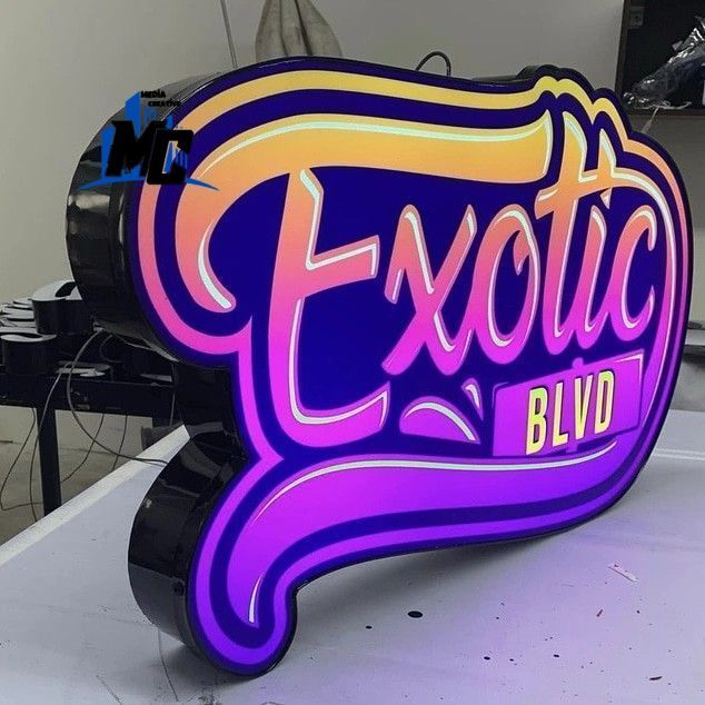 NEON BOX 1 sisi kastem neon box