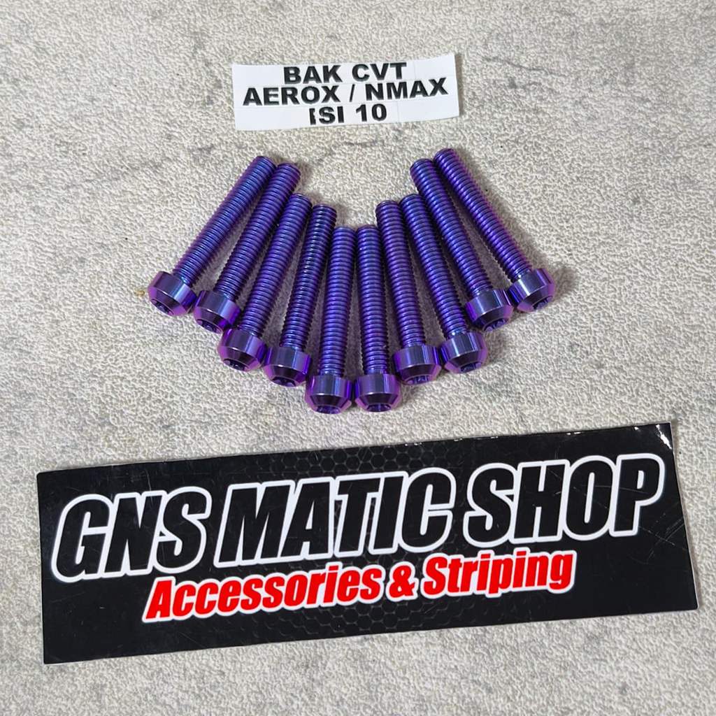 Baut bak cvt titanium aerox baut bak cvt titanium nmax isi 10